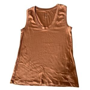 A New Day V-neck sleeveless tank top in rust color, women's size L